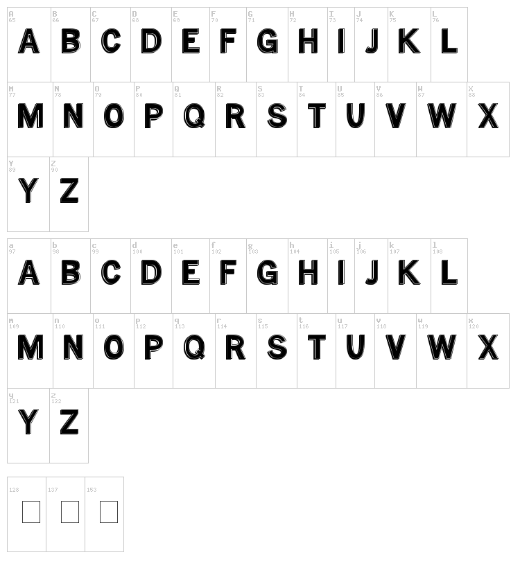 MTF Base font map
